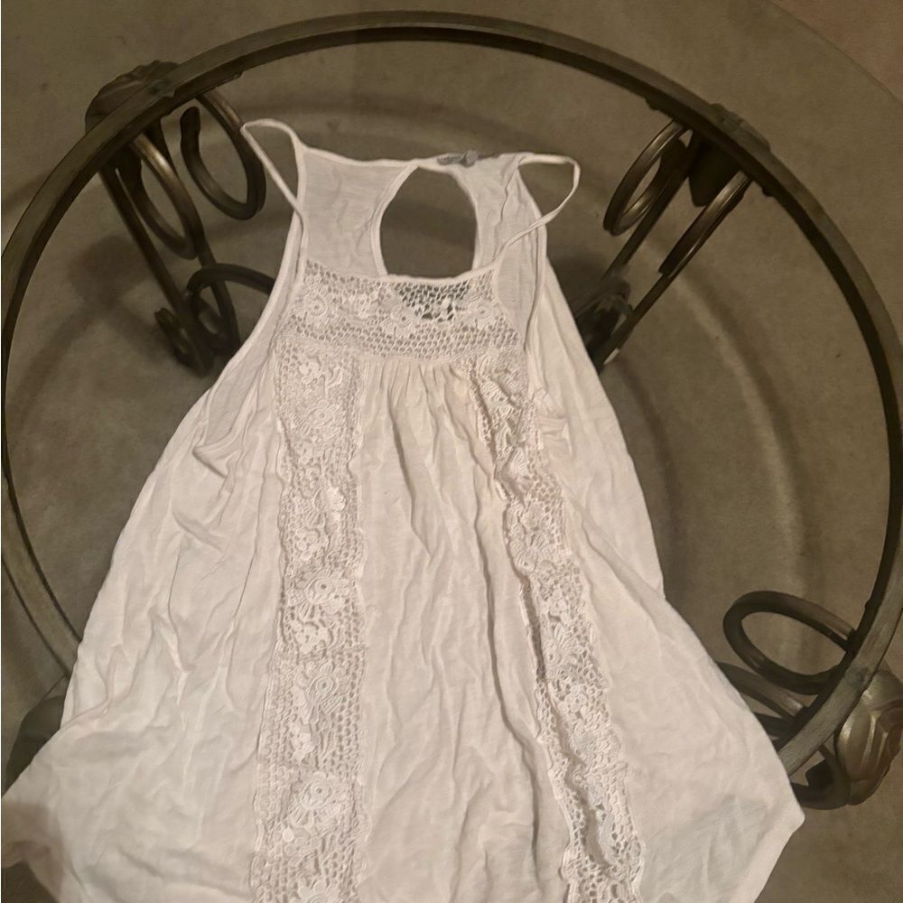Charlotte Russe white lace tank